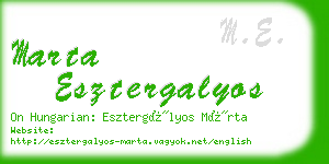 marta esztergalyos business card